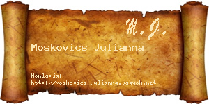Moskovics Julianna névjegykártya
