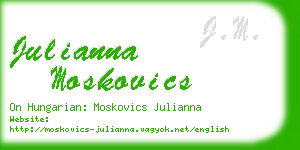 julianna moskovics business card